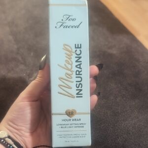 Too Faced | Makeup | Too Faced Makeup Insurance Setting Spray Blue |  Poshmark